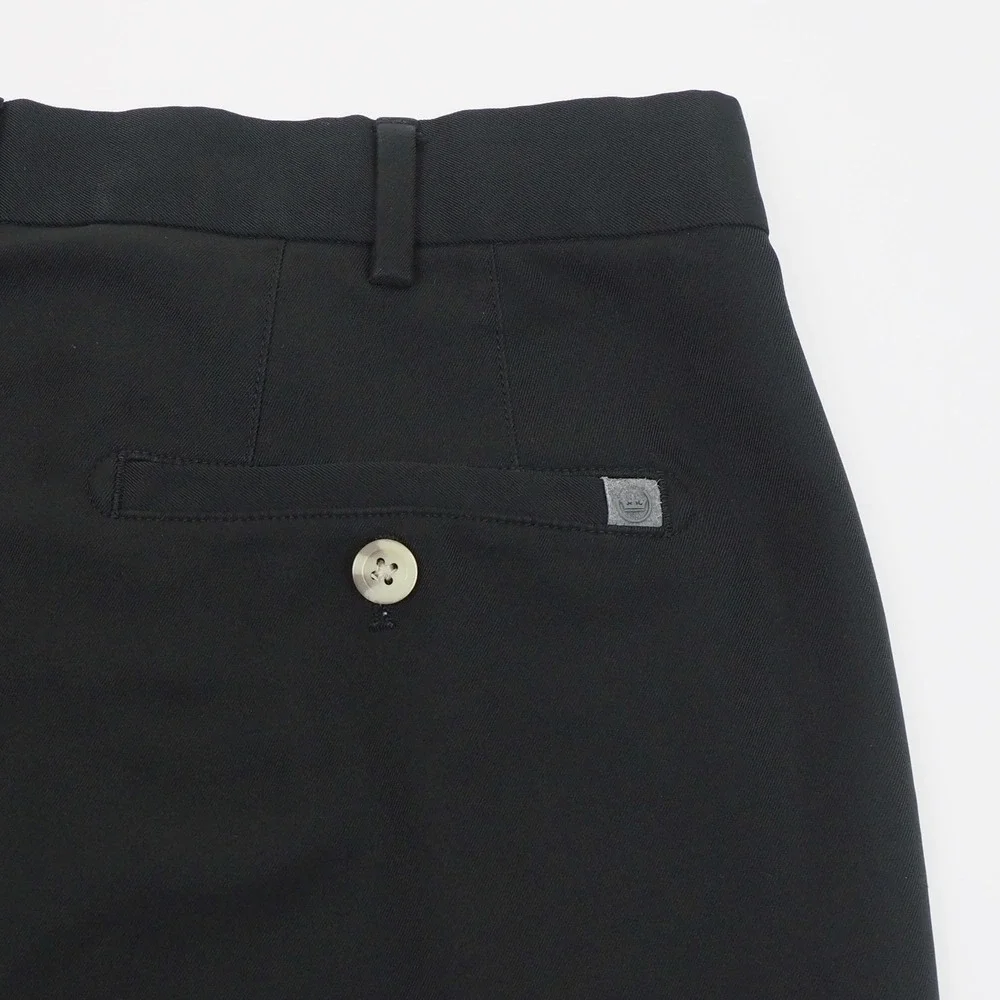 Peter Millar Performance Salem Golf Chino Shorts Mens 40 Black High Drape Tech